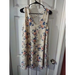 mts Dress Size M Multicolor Sleeveless Floral Lined